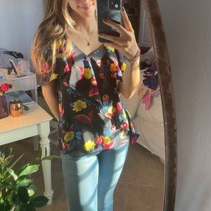 Stunning floral off the shoulder blouse